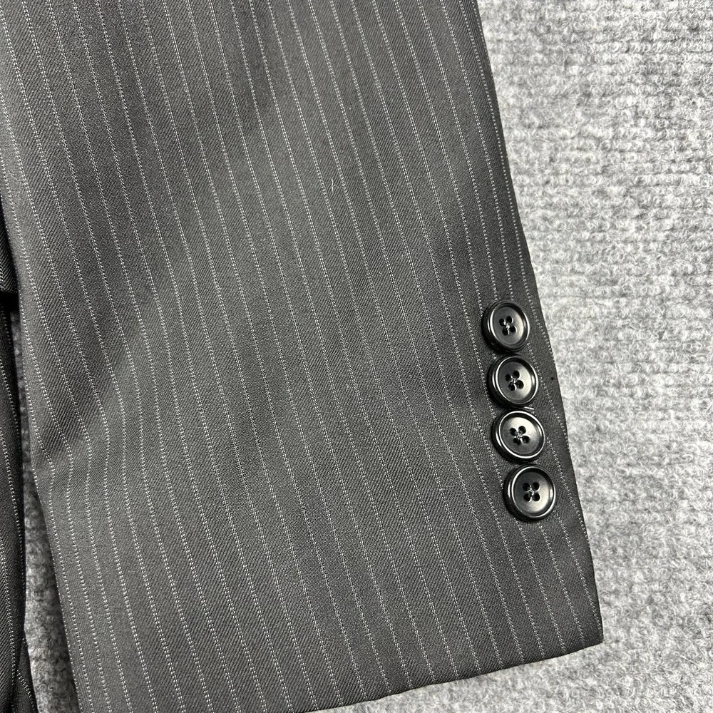 Brooks Brothers Regent Suit‎ Jacket Mens 44 Gray Pinstripe Wool Two Button Italy